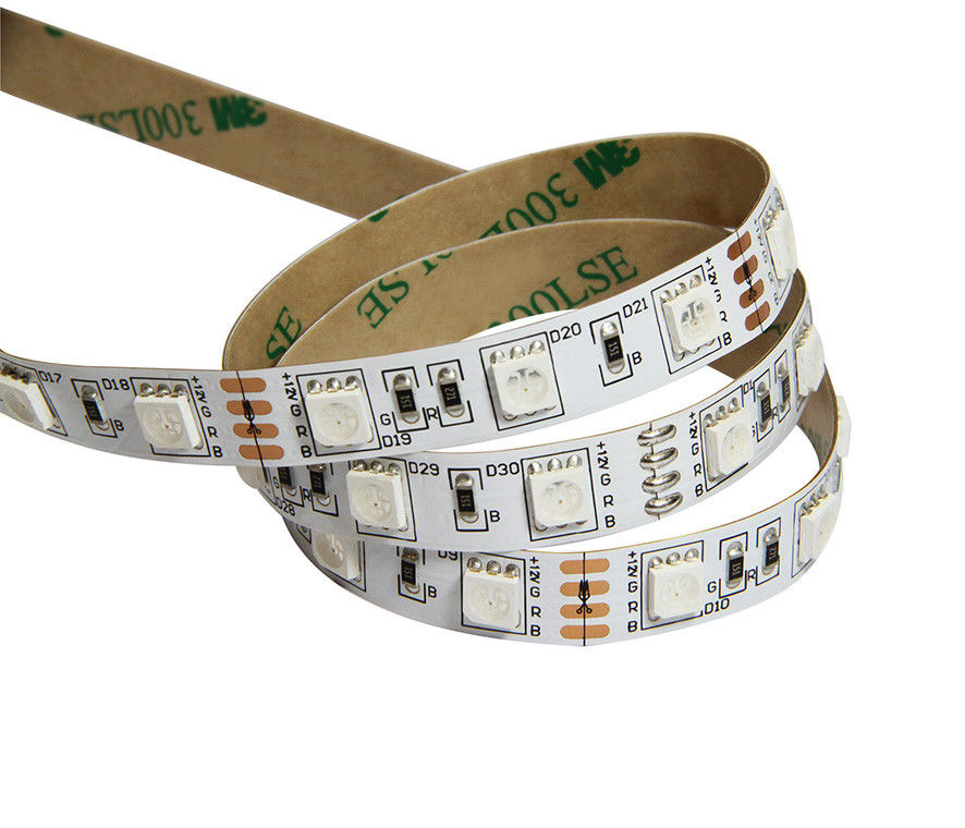 SMD5050 LED 스트립 라이트 리모컨으로 RGB Dimmable 5M 60leds 방수 12V LED 스트립 KTV