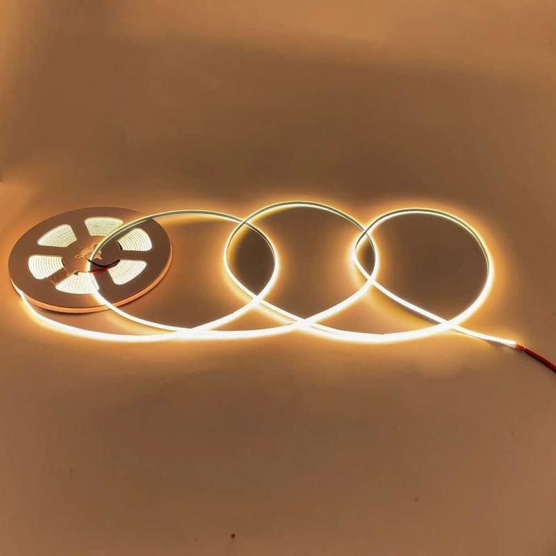 슈퍼 좁은 3MM 너비 COB LED 스트립 라이트 400Leds / m 디밍 가능한 5m 더 긴 수명
