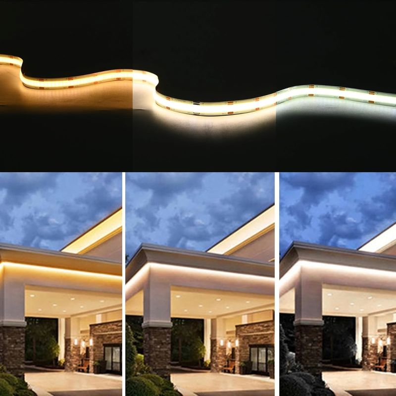 560LED COB LED 스트립 90 CRI CCT 플렉서블 COB 3M 어댑터와 미니 RF 컨트롤러