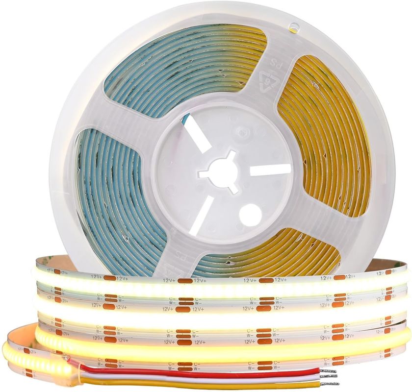 560LED COB LED 스트립 90 CRI CCT 플렉서블 COB 3M 어댑터와 미니 RF 컨트롤러