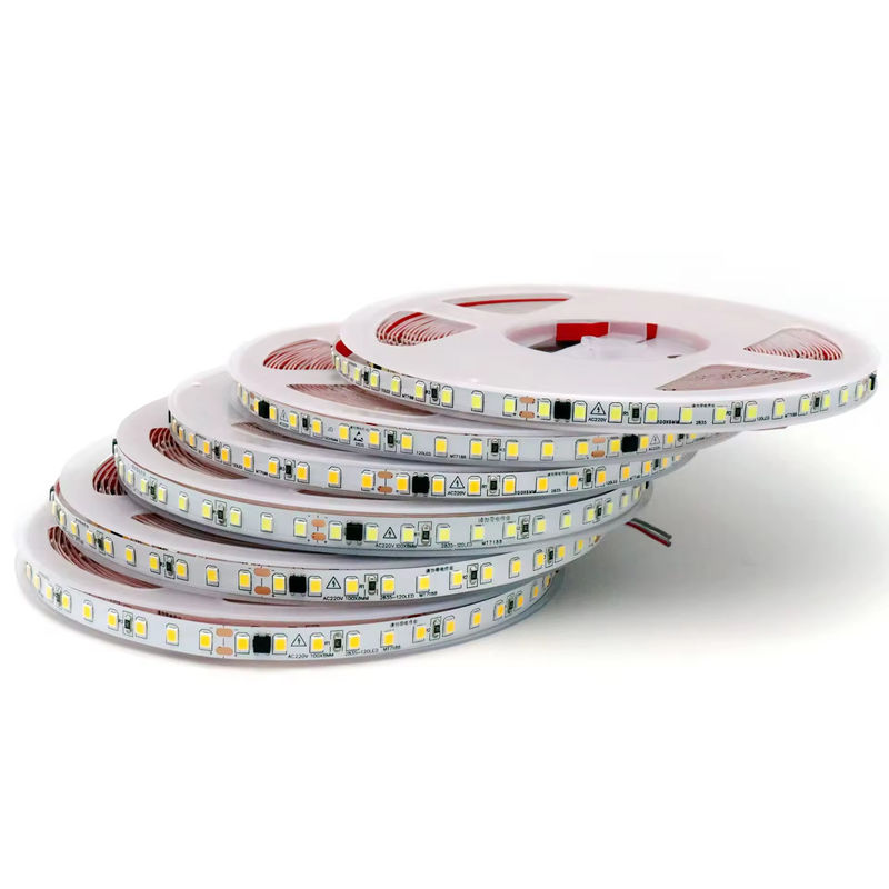 IP20 2835 220v LED 라이트 스트립 고전압 8MM 120led/M 240led/M 고 밝기 2835 유럽에서 자착