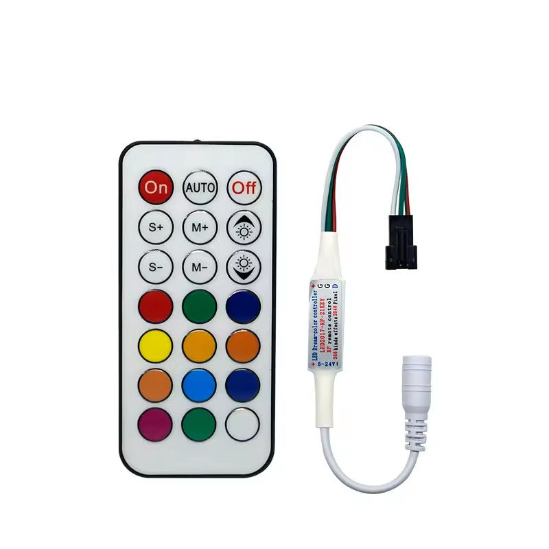 고품질 21키 2084 픽셀 RF 풀 컬러 컨트롤러 WS2811 DC5~24V 컨트롤러 2812 IC 꿈 컬러 LED 컨트롤러