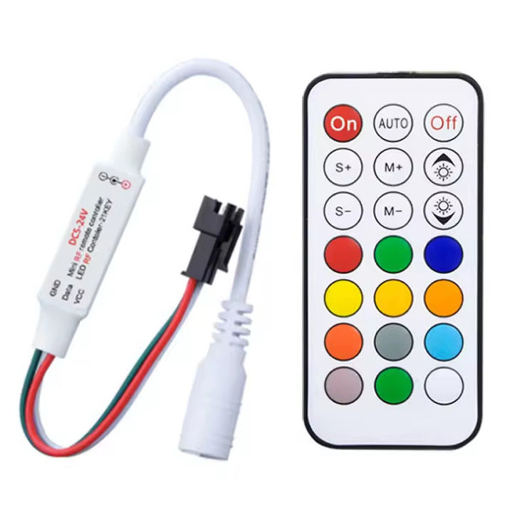 고품질 21키 2084 픽셀 RF 풀 컬러 컨트롤러 WS2811 DC5~24V 컨트롤러 2812 IC 꿈 컬러 LED 컨트롤러