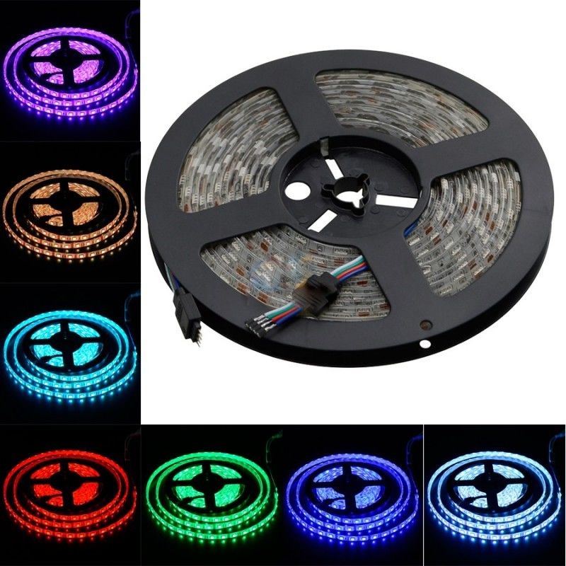 5미터 150LED TV 백라이트 LED 스트립 DC5V 원격 제어 24키 SMD5050 RGB 스트립 Tira USB 포트 스트립 유연 LED