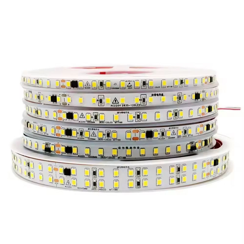 120LEDs/m 유연한 LED 스트립 실내용 운전자가 필요하지 않습니다 CRI80 2835 SMD 8mm PCB 길이 5M/10M