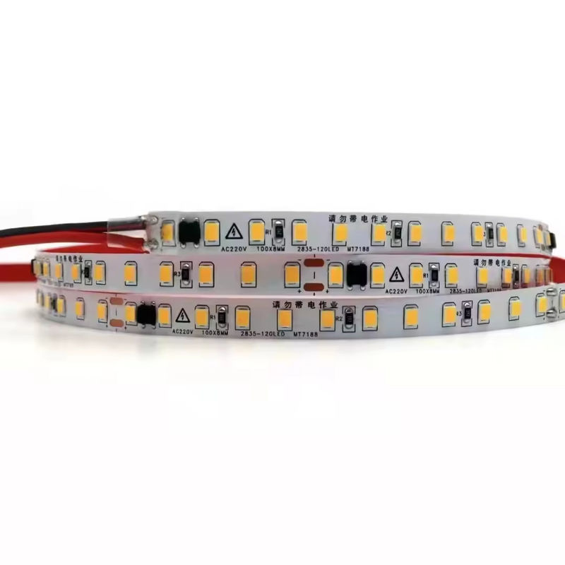 220v 드라이버가 필요없다 10cm 커터블 2835 LED 스트립 IP65 120 LED 테이프 라이트 방수 IP20 유연 LED 스트립