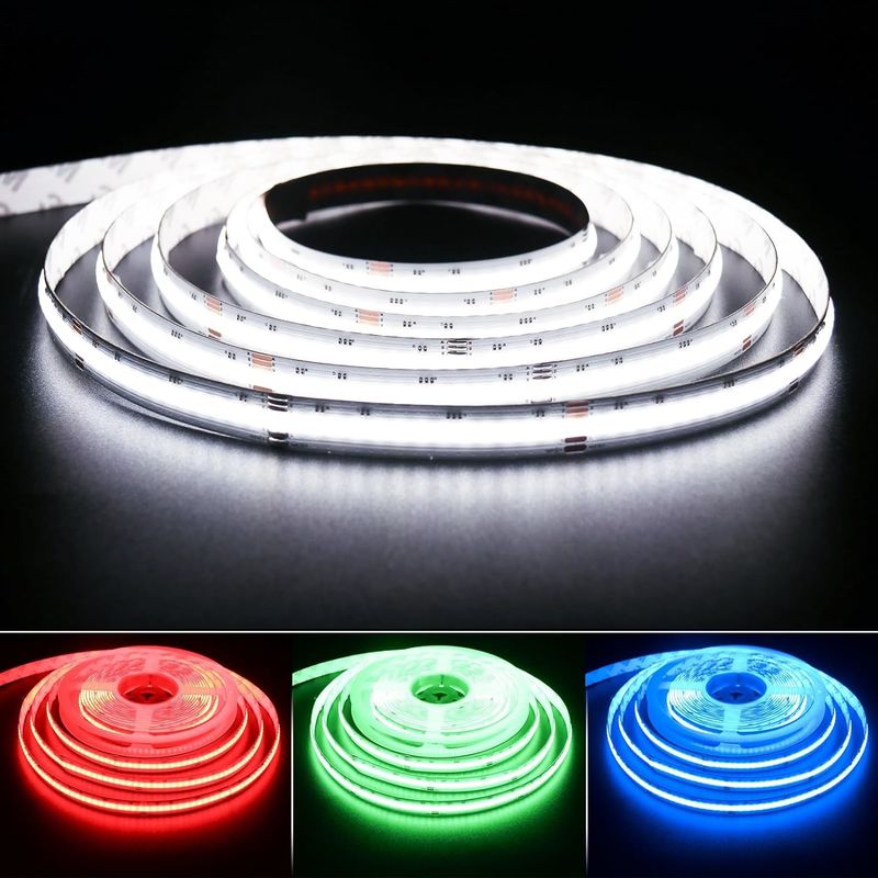 784 LED/m RGBW 칩 COB LED 스트립 Dimmable -20°C ~ 60°C DC 24V 입력 전압