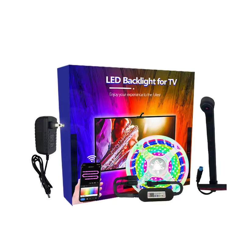 가정 장식 3.8M 5M USB IP20 TV LED 백라이트 음악 와이파이 TUYA 스마트 홈 APP 제어