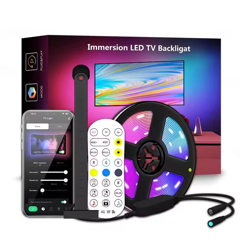 가정 장식 3.8M 5M USB IP20 TV LED 백라이트 음악 와이파이 TUYA 스마트 홈 APP 제어