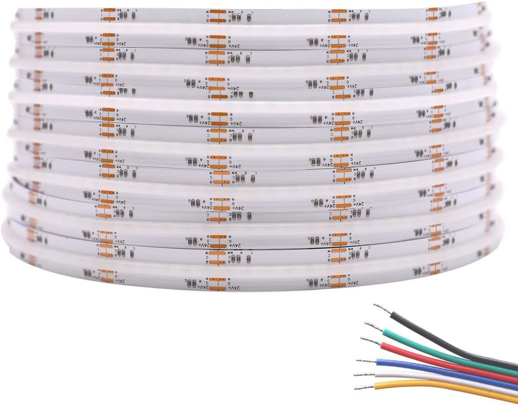 울트라 밝은 840 LEDs / m 24V DC COB LED 스트립 라이트 12mm 넓은 PCB 가정 및 상업용 조명