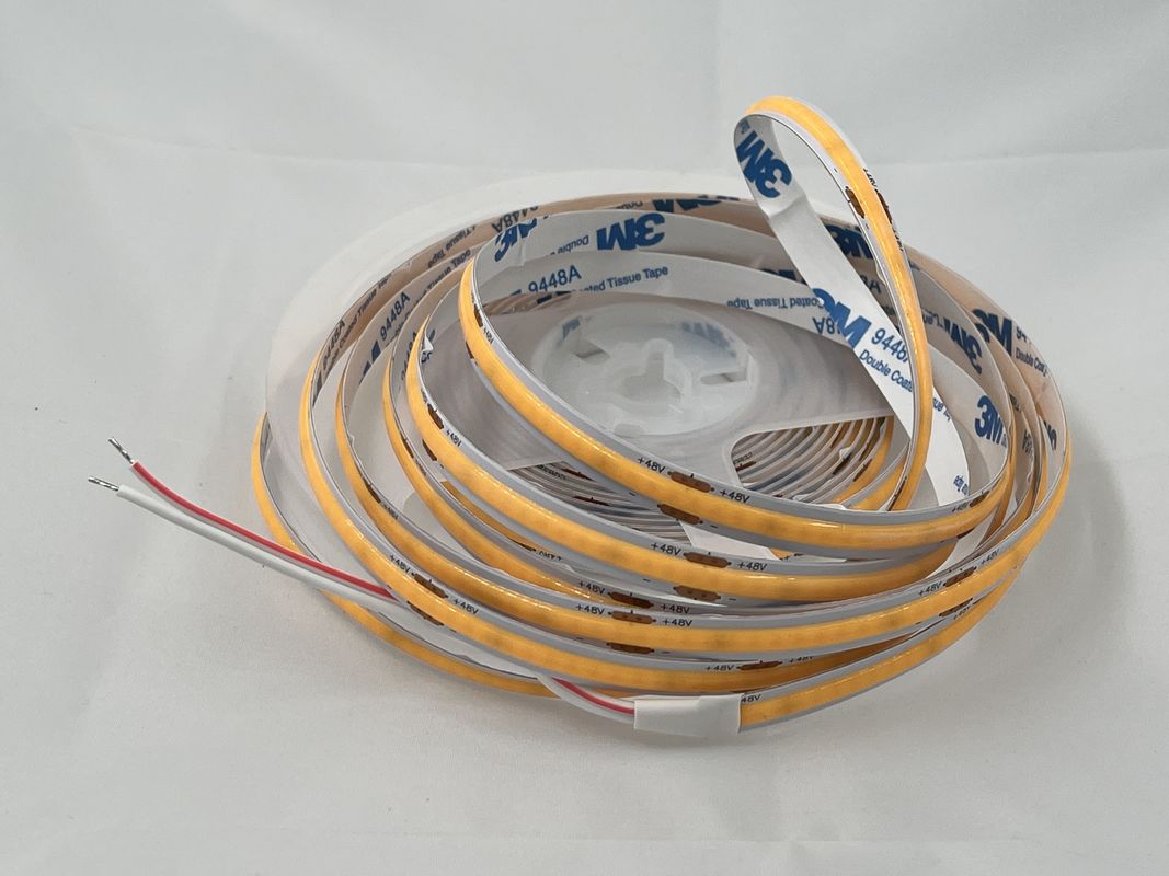 48V COB 320leds/M 90CRI Dimmable 100lm/W 11W/M 플렉서블 COB LED 스트립 라이트 실내 장식용