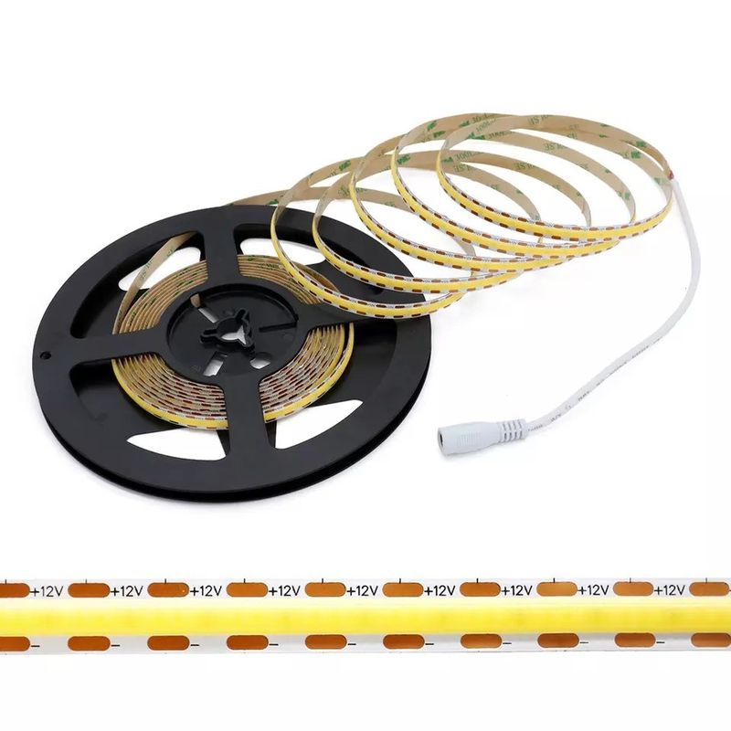 320Leds 유연 LED 스트립 흰색 / 따뜻한 흰색 DC24V 8mm 너비 통합 COB LED 라이트