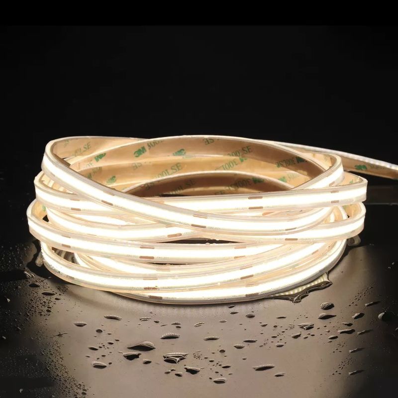 12V 24V 방수성 IP65 IP67 IP68 CRI90 디밍 가능 5M 유연성 COB LED 스트립 실내외용