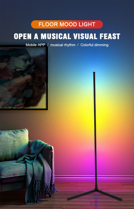 현대적인 장식용 실내 조명 LED 바닥 램프 RGB IC 스마트 코너 대기 조명