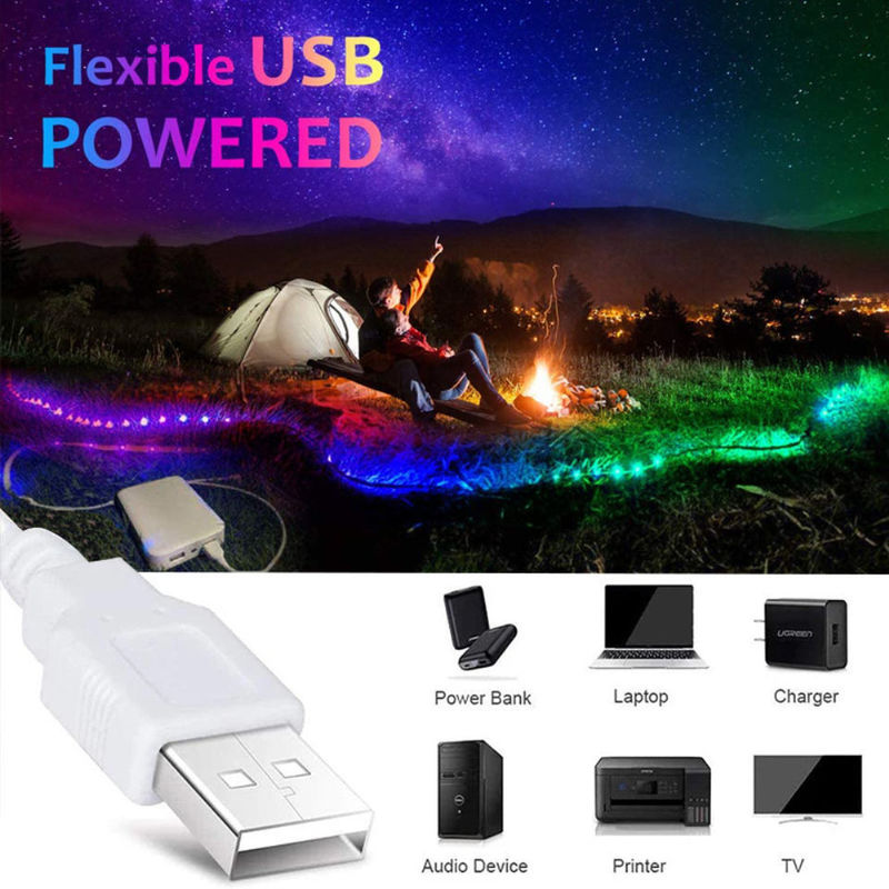 장식용 스마트 LED 스트립 12V 5V USB 제어 음악 동기화 및 RGB 색상 온도