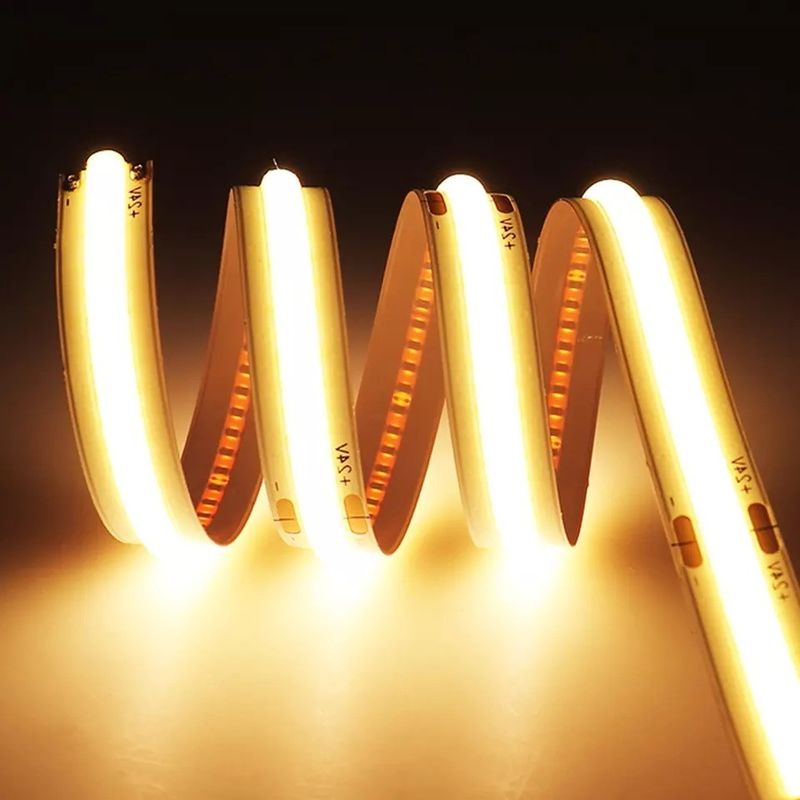 유연한 Cob LED 스트립 따뜻한 흰색 파란색 색상과 90lm / w 램프 빛 효율