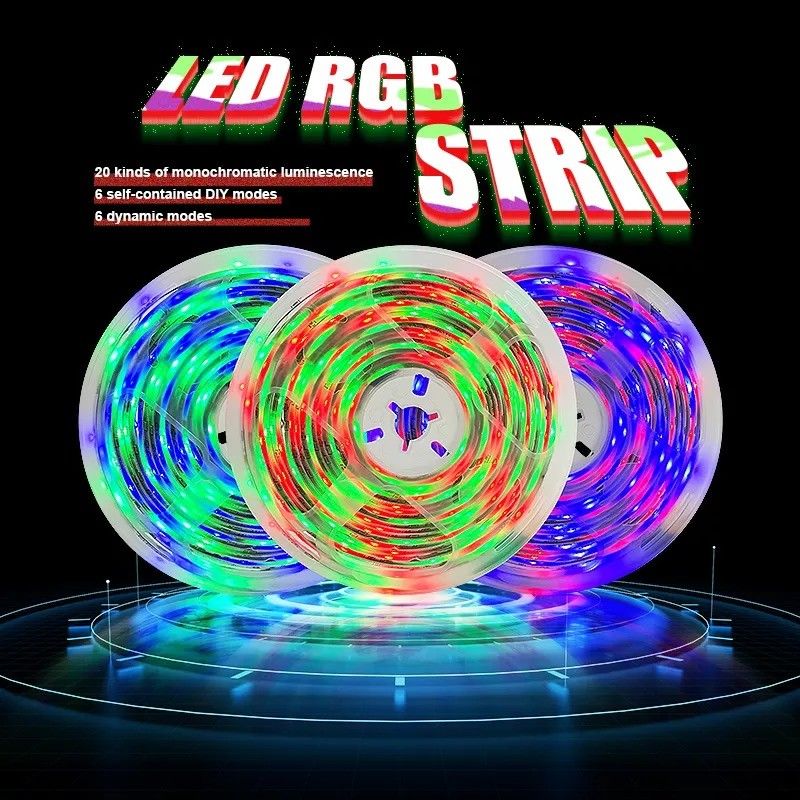 홈 바 LED 라이트 스트립 정원 디자인 지원 디머 12V 32ft 스마트 5050 RGB 1670