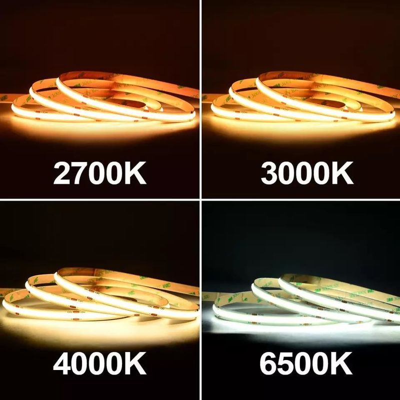 12W 방수 IP20 COB 480 LED 정원 장식용 12V 8mm 10mm LED 스트립 라이트