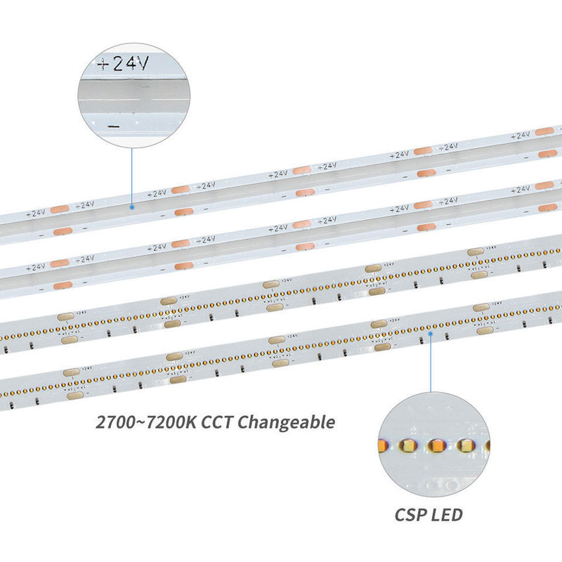 120도 빔 앵글 COB 320 LED 24V 8mm 10mm LED 스트립 라이트 정원 장식