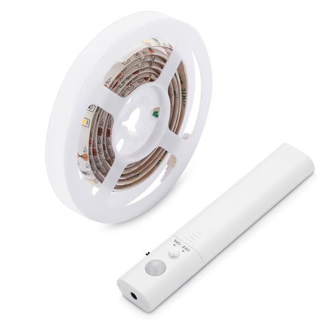 SMD2835 LED 스트립 라이트 모션 센서 1m 길이 USB 재충전 가능한 낮 및 밤 모드