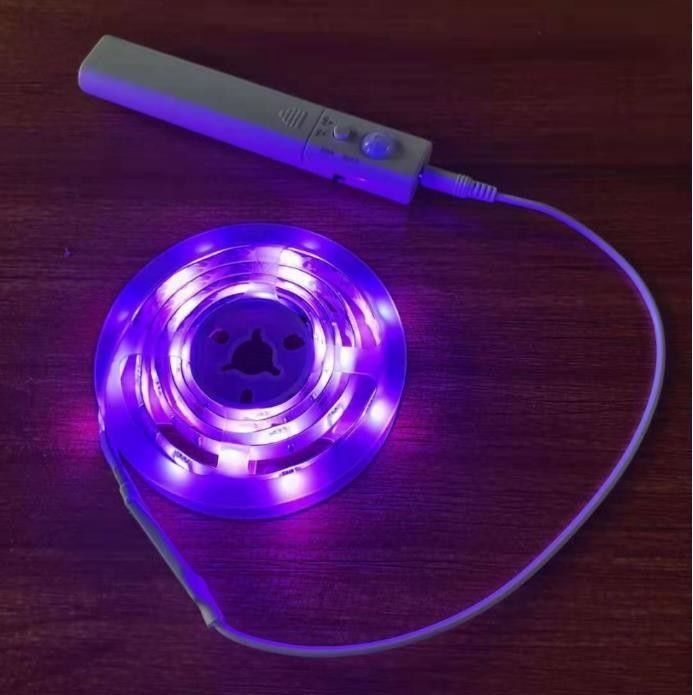 SMD2835 LED 스트립 라이트 모션 센서 1m 길이 USB 재충전 가능한 낮 및 밤 모드