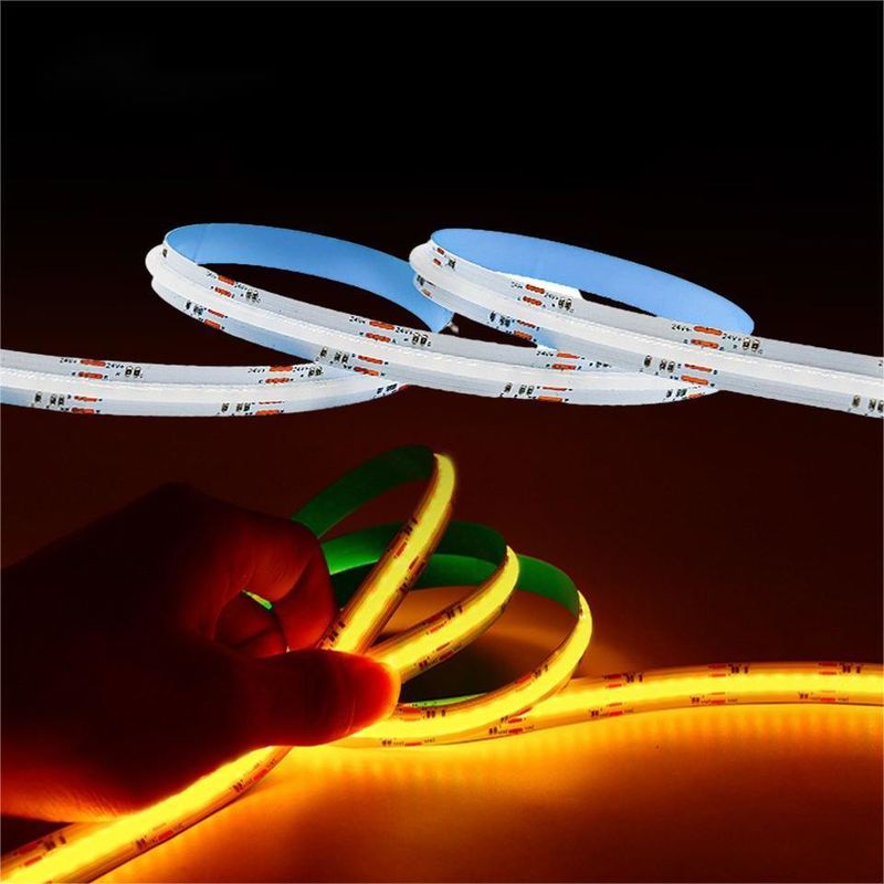 LED 테이프 5m/lot Smd 320 384 840 leds/m 방수 유연한 Cob LED 스트립 Dc 24v Ra90 RGBCCT 3000k 4000k 6000k