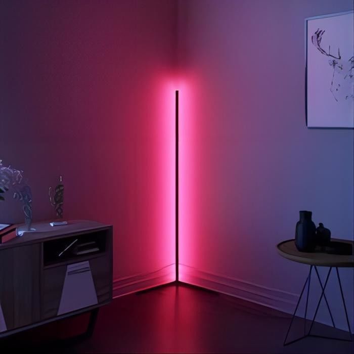 홈 호텔 조명 RGB 색상 변경 및 금속 유리 그림자와 장식 바닥 램프