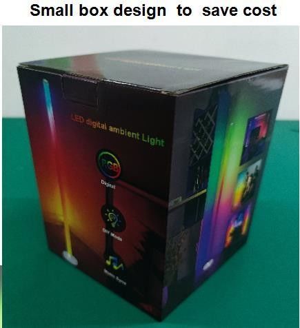 홈 호텔 조명 RGB 색상 변경 및 금속 유리 그림자와 장식 바닥 램프