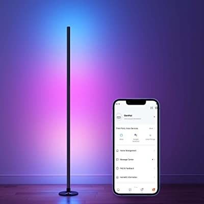 침실 RGB IC 게임 조명 거실 실내 분위기 빛 서 있는 LED 코너 바닥등
