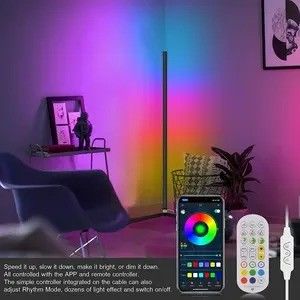 침실 RGB IC 게임 조명 거실 실내 분위기 빛 서 있는 LED 코너 바닥등