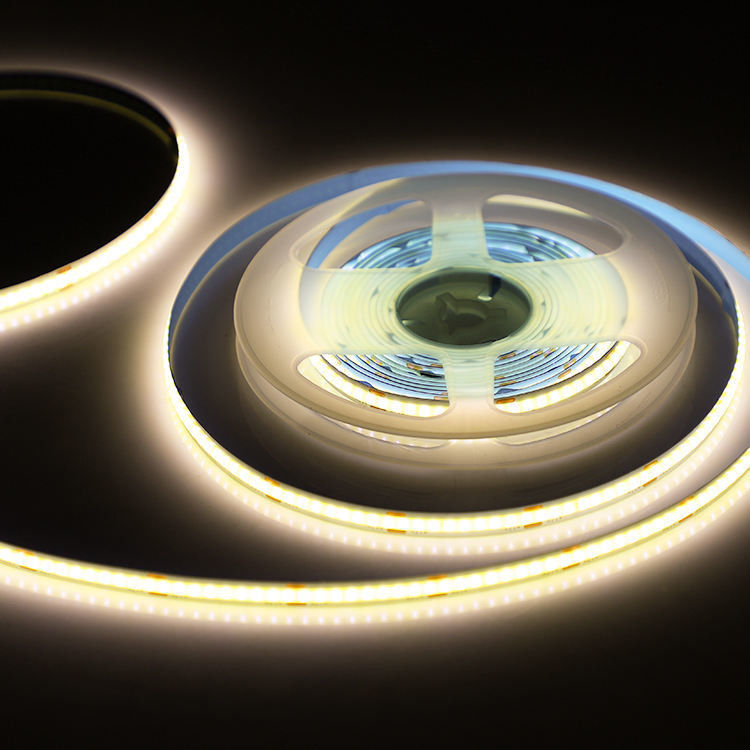 코브 스트립 유연 LED 라이트 스트립 높은 밀도 블랙 영역이 없습니다 24V 12V 5V CRI Ra 90