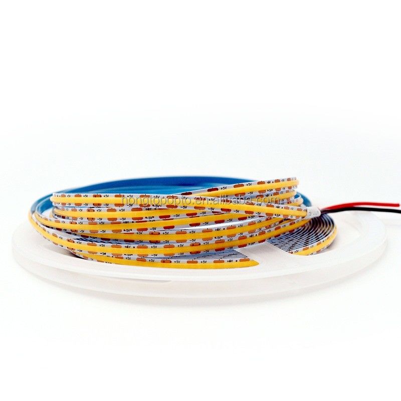 880lm Ra90 융통성 COB LED 스트립 라이트 고밀도 5V 300 LED / m 부엌 백라이트