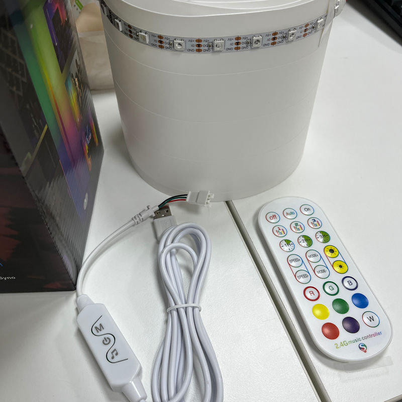 2- RGB IC 스마트 코너 라이트 원격 제어 Tuya 지원 구글 알렉사 LED 코너 바닥 램프 거실