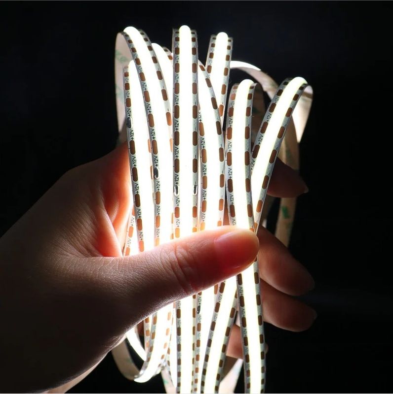 조명 및 회로 설계 COB LED 스트립 라이트 5m 롤 12v 24v 480Leds 3 90Ra