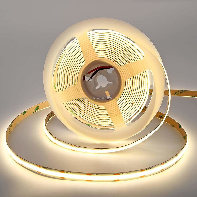 디메이블 COB LED 스트립 12V 24V W WW 2700K 6000K 캐비닛 라이트 5M 16.4ft 길
