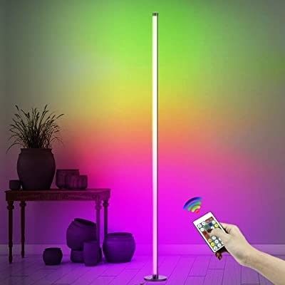 LED RGB 바닥 램프 원격 제어 및 지원 디머와 함께 현대 스탠드 바닥 램프