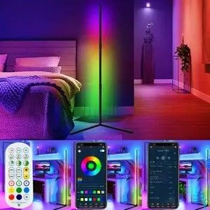 LED RGB 바닥 램프 원격 제어 및 지원 디머와 함께 현대 스탠드 바닥 램프