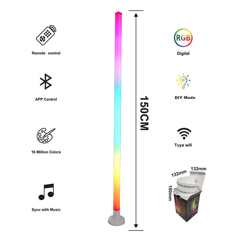 80lm/w 홈 대기 스마트 LED 바닥 램프 USB RGB 색상 변경 및 IR 컨트롤러