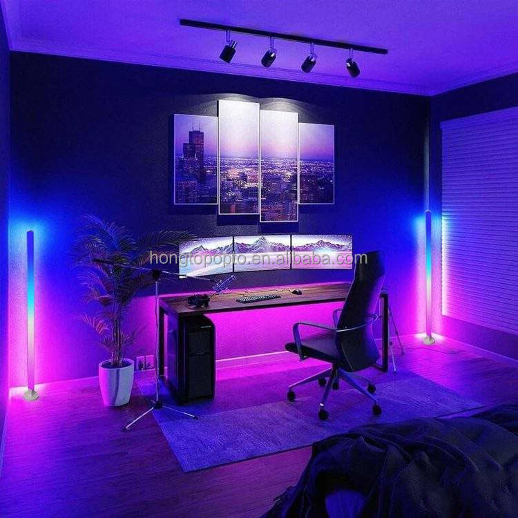 80lm/w 홈 대기 스마트 LED 바닥 램프 USB RGB 색상 변경 및 IR 컨트롤러