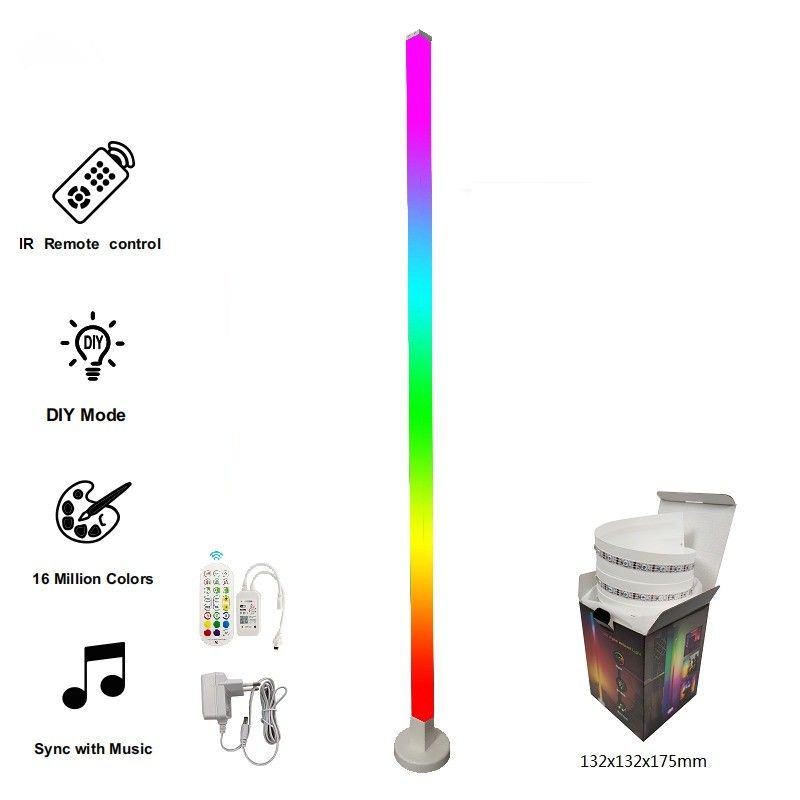 현대적인 디자인 RGB 다채로운 거실 등불 바닥 램프 어댑터 USB 플러그만