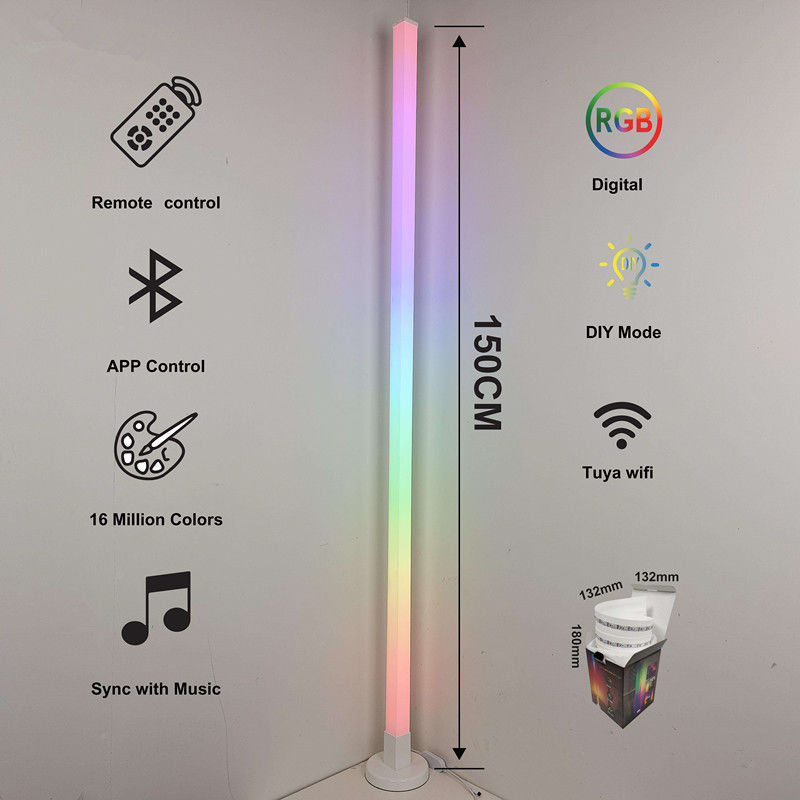 1800lm LED 색상 변경 주변 각광 RGB 다채로운 원격 제어 바닥 램프