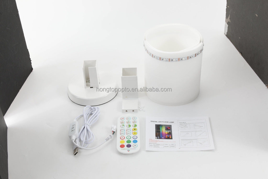 DIY 앱 제어 LED 코너 바닥 램프 바 침실 게임실을위한 다채로운 조명