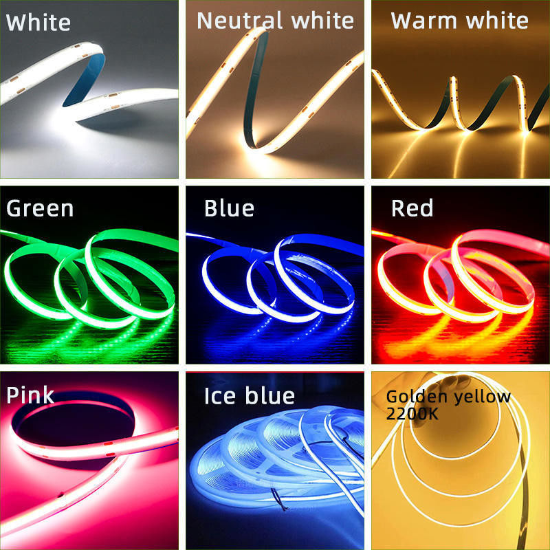 12V/24V Cob LED 스트립 320leds/m 스릴에서 스릴 5m/10m/20m/50m 3 LED마다 절단 할 수 있습니다