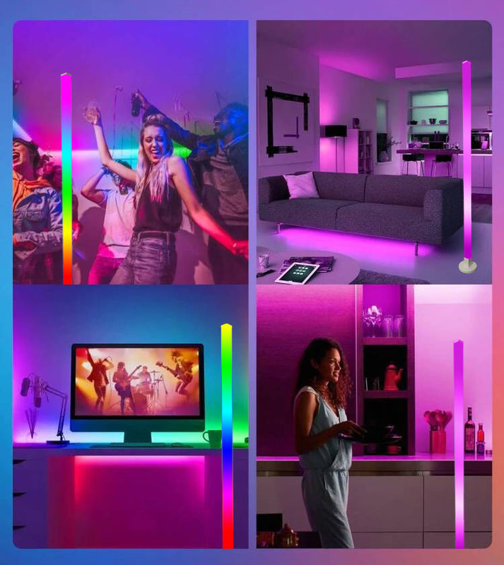 블루투스 음악 제어 및 리모컨으로 DIY 가정 장식 RGB 바닥 조명