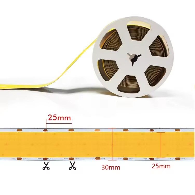 COB LED 스트립 슈퍼 와이드 30mm 1600 칩 40W / M 2700k 3000k 6500k DC24V 천장 프로젝트
