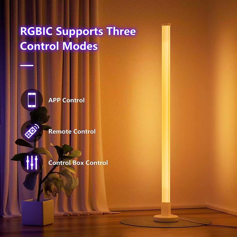 RGBIC 블루투스 투야 와이파이 스마트 앱 LED 바닥 앵커 램프 주방 35*35*1500mm
