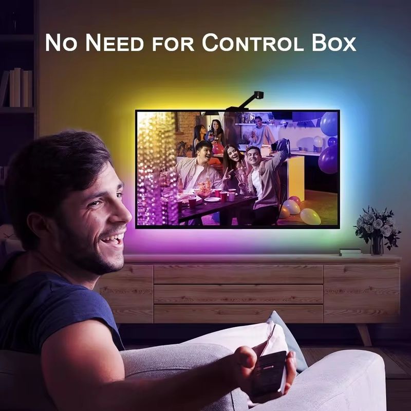 55-65인치 알렉사 구글 홈 앰비언트 스마트 앱 와이파이 몰입 TV LED 백라이트 3.8m 12.5ft ROLL 카메라와 함께