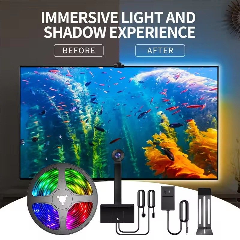 LED 타입 Smd5050 LED 칩 대기 16.4ft LED 스트립 동기화 화면 음악 구글 TV