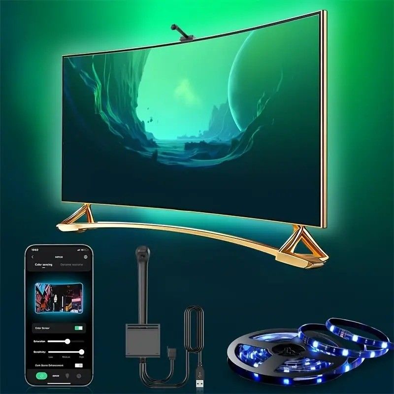 LED 타입 Smd5050 LED 칩 대기 16.4ft LED 스트립 동기화 화면 음악 구글 TV