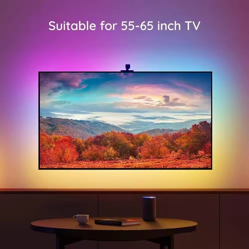 RGB 디코어 바 LED 스마트 TV 백라이트 스트립 라이트 카메라 IP20 3.8m 12V TV